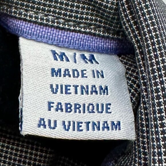 Tommy Bahama Shirt Mens M Coconut Point Micro Check IslandZone Button Up Gray - Picture 8 of 12